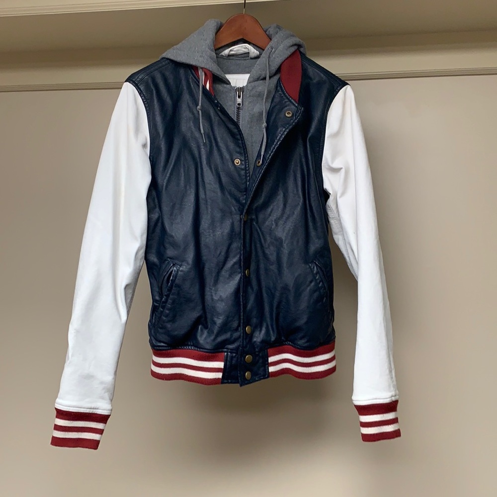 Aeropostale small jersey jacket zip up button up